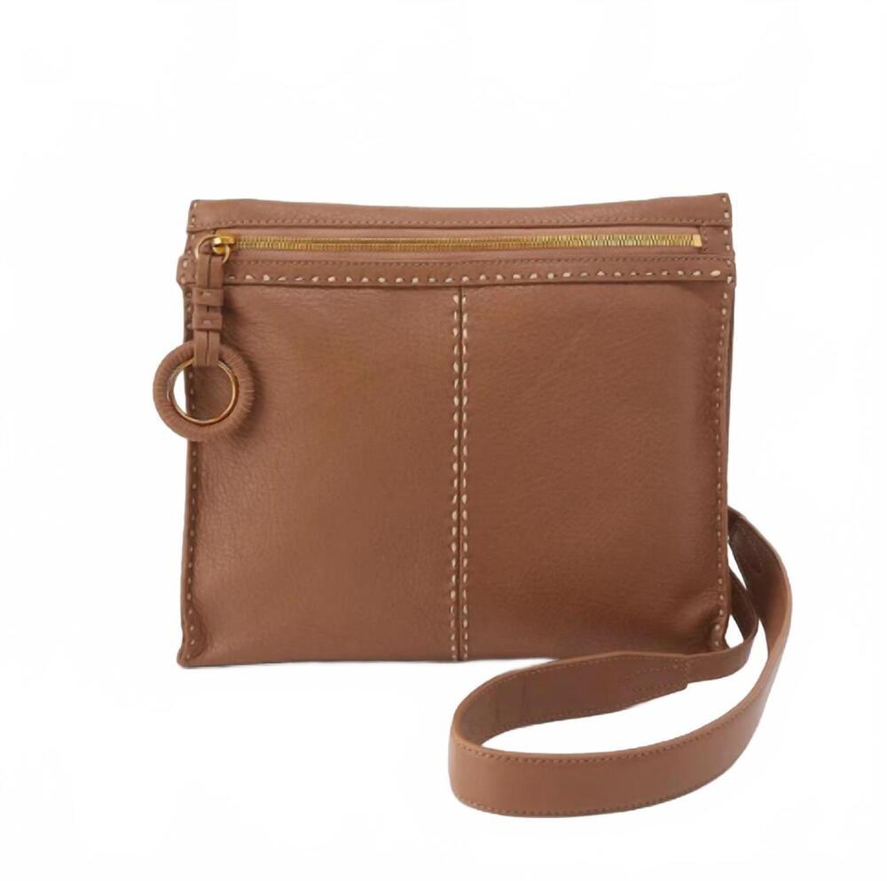 NEW HOBO austin medium crossbody bag in timber brown